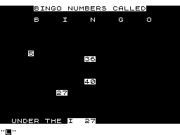 Bingo screenshot