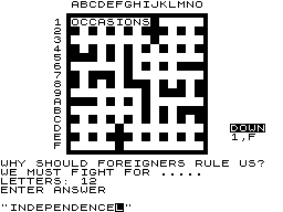 Crossword screenshot