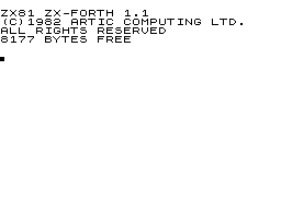 ZX Forth screenshot